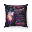 Unicorn Daughter Pillow, To My Daughter Never Forget That I Love You More Than You'll Ever Know Unicorn Pillow - Spreadstores