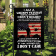 Veteran Flag, I Am A Grumpy Veteran I Don't Care Garden Flag - Spreadstores