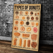 Types Of Donuts Matte Canvas - Spreadstores
