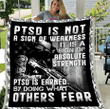 Veteran Blanket, PTSD Is Not A Sign Of Weakness Fleece Blanket - Spreadstores
