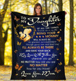 To My Daughter Blanket, Daughter Blanket From Mom, Gift For Daughter Of All The Things Butterflies Fleece Blanket - Spreadstores