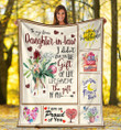 To My Dear Daughter-In-Law Flower I Didn't Give You The Gift Of Life Sherpa Blanket - Spreadstores