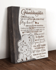 To My Granddaughter Once Upon A Time There Was A Little Girl Elephant Canvas - Spreadstores