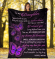 To My Daughter Blanket I Gave Birth To You But You Came With No Instructions Butterfly Fleece Blanket, Gift For Daughter - Spreadstores