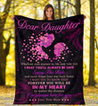 To My Daughter Blanket, Daughter Blanket, Dear Daughter Wherever Your Journey In Life May Take You Rose Fleece Blanket - Spreadstores
