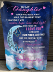 To My Daughter When You Need A Hug Hold This Blanket Tight Fleece Blanket - Spreadstores