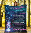 To My Daughter Blanket, Always Remember How Much I Love You Butterflies Fleece Blanket, Gift For Daughter - Spreadstores