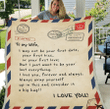To My Wife I May Not Be Your First Date, Your First Kiss, Or Your First Love Fleece Blanket - Spreadstores