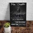 To My Daughter Canvas, Christmas, Birthdays Gifts For Daughter, I Love You Forever And Always Black Cat Canvas - Spreadstores