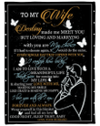To My Wife Blanket, Destiny Made Me Meet You, Gifts For Wife Fleece Blanket - Spreadstores