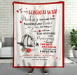 To My Gorgeous Wife Meeting You Was Fate Becoming Your Friend, Was A Choice Firefighter Fleece Blanket - Spreadstores