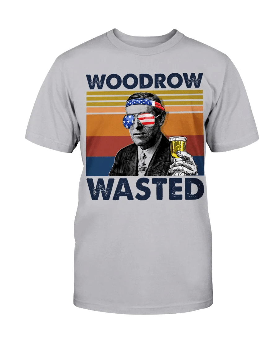 Woodrow Wasted US Drinking 4th Of July Vintage Shirt Independence Day American T-Shirt - Spreadstores