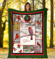 When A Cardinal Appears In Your Yard, It Is A Visitor From Heaven Red Cardinal Bird Fleece Blanket - Spreadstores