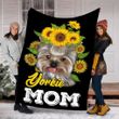 Yorkie Mom Sunflower Yorkie Dog Blanket  Gift For Mothers Day  Fleece Blanket - Spreadstores