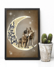 Wolf Wall Art I Love You To The Moon And Back Wolfs Matte Canvas - Spreadstores