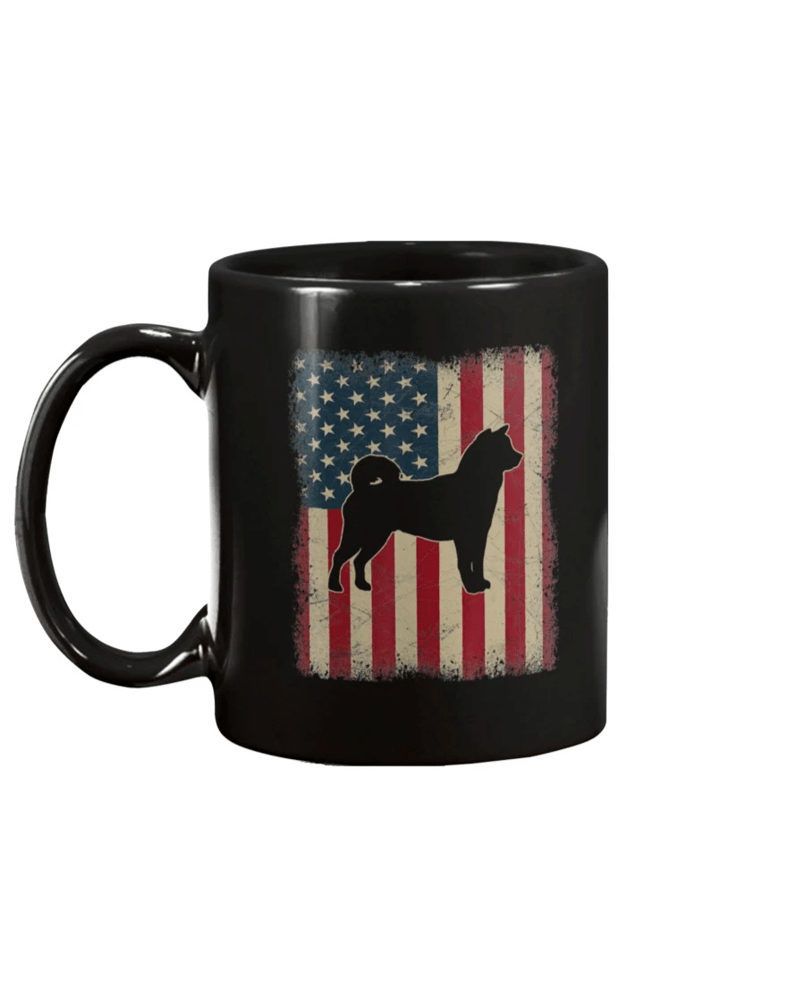 Vintage American Flag Shiba Inu Dog Lover Mug - Spreadstores