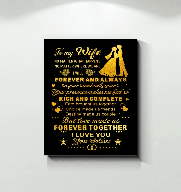 Wife Canvas To My Wife No Matter What Happens No Matter Where We Are Matte Canvas - Spreadstores