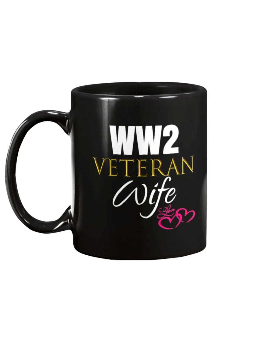 WWII Veteran Wife, Gift For Veteran Wife Mug - Spreadstores