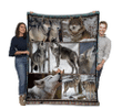 Wolf Blanket Animals Lover Grey Wolf Fleece Blanket - Spreadstores