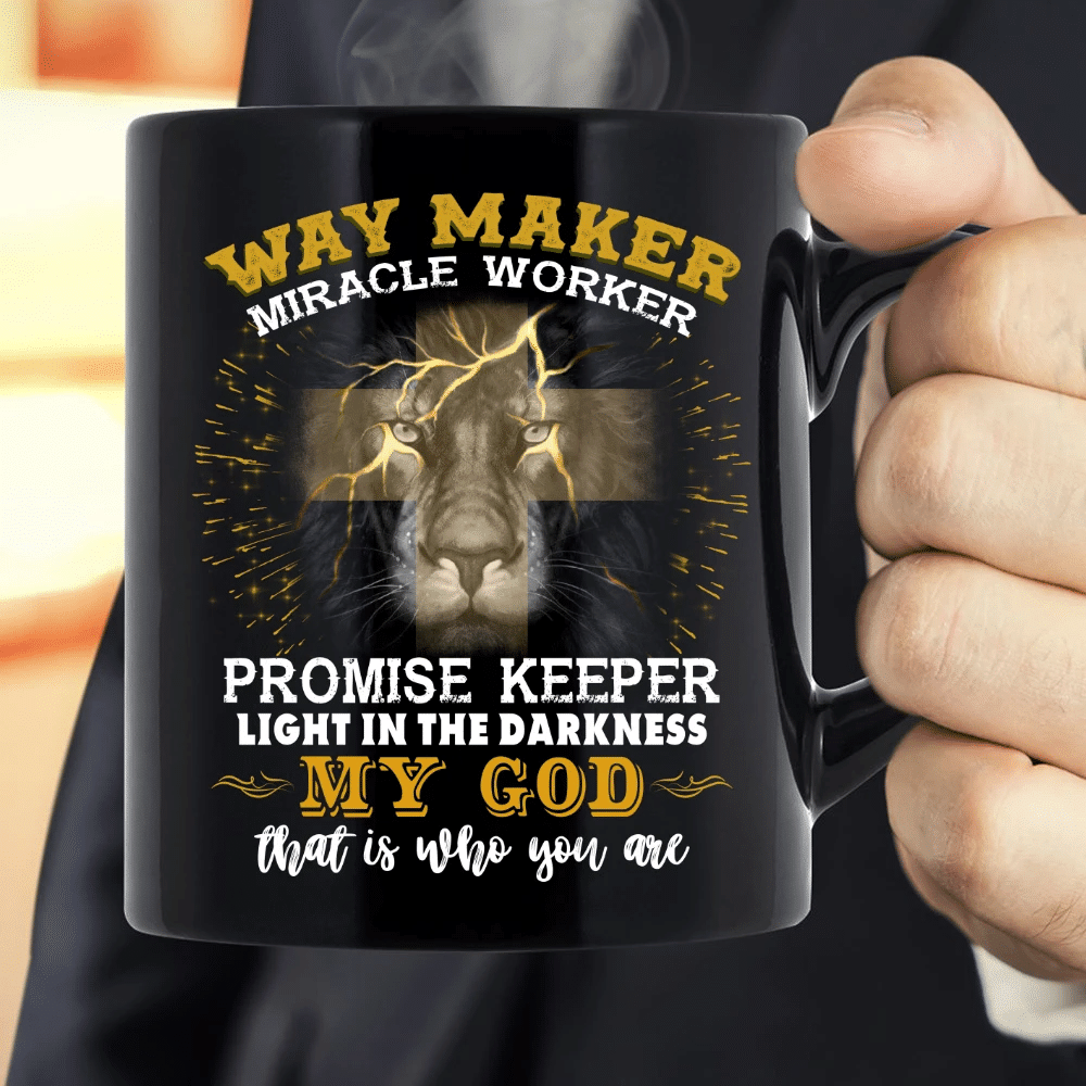 Way Maker Miracle Worker Promise Keeper Light In The Darkness My God Mug - Spreadstores