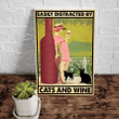 Wine Canvas Easily Distracted By Cats And Wine Matte Canvas - Spreadstores