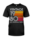 Vintage 1980, 41st Birthday Gifts For Him For Her, Birthday Unisex T-Shirt KM0704 - Spreadstores