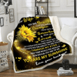 Wife Blanket, Valentine Day Gift For Her, To My Wife You Are Braver Than You Believe Sunflower Fleece Blanket - Spreadstores