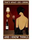 Wine Canvas That's What I Do I Drink And I Know Things Matte Canvas - Spreadstores