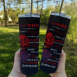 Wife Tumbler, To My Wife I Didn't Marry You So I Could Live With You Red Rose Skinny Tumbler, Gift For Wife - Spreadstores