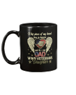 WWII Veterans Daughter Heart Heaven American Flag Gift Idea Mug - Spreadstores