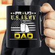 Vintage Proud Dad U.S.Army Veteran Flag Gift Mug - Spreadstores