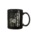 Vintage Camo Us Army Retired American Flag Gift Veteran Day Mug - Spreadstores