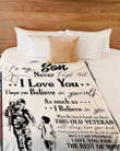 Veterans Son Blanket To My Son Never Forget That I Love You Believe In Yourself From Dad Fleece Blanket - Spreadstores