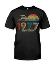 Vintage 1977 Shirt, 1977 Birthday Shirt, Birthday Gift Idea, July 1977 Limited Edition Unisex T-Shirt KM0405 - Spreadstores