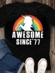 Vintage 1977 Shirt, 1977 Birthday Shirt, Birthday Gift Idea, Awesome Since 1977 Unisex T-Shirt KM0405 - Spreadstores