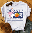 Veteran Shirt, Funny Quote Shirt, DeSantis 2024 Make America Florida T-Shirt KM1606 - Spreadstores