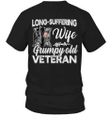 Veteran Shirt, Gift For Wife, Long-Suffering Wife Of A Grumpy Old Veteran Unisex T-Shirt KM2905 - Spreadstores