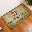 Pug No Admittance Except On Party Business Rubber Base Doormat