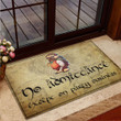 Pug No Admittance Except On Party Business Rubber Base Doormat