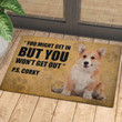 Personalized Love Corgi Rubber Base Doormat