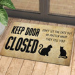Keep Door Closed Rubber Base Doormat