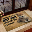 Personalized Love Shiba Inu Rubber Base Doormat