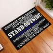 Love U.S. Police Rubber Base Doormat