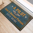 Pilot And Normal Personal Live Here Rubber Base Doormat