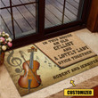 Love Cello Music Rubber Base Doormat