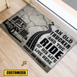 Personalized Your Name Love Truck Rubber Base Doormat