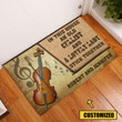 Love Cello Music Rubber Base Doormat
