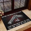 Veterans Welcome Rug, Before You Break Into My House Doormat, Veteran's Day Gifts, Indoor Furniture - Spreadstores