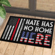 Hate Has No Home Here Firefighter Rubber Base Doormat