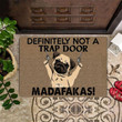 Funny Dog Door Mat, Pug With Gun Madafakas Definitely Not A Trap Doormat, Dog Welcome Mat - Spreadstores